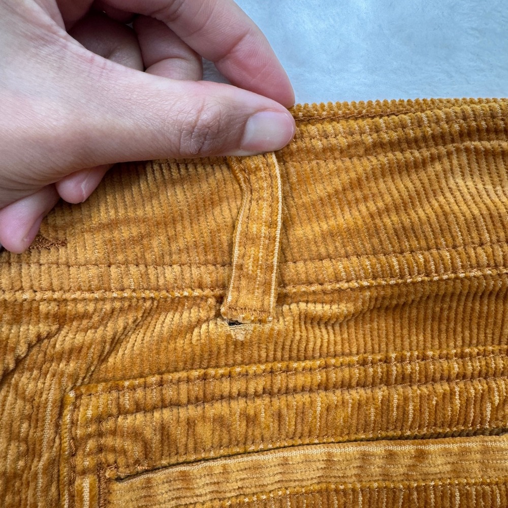 Anthropologie Pilcro Corduroy Pants Womens‎ 25 Mustard Yellow Wide Leg High Rise - Picture 9 of 16